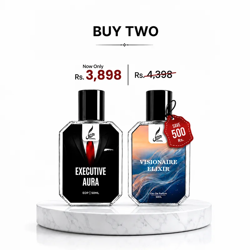 Elite Duo perfume gift bundle - Visionaire Elixir and Executive Aura